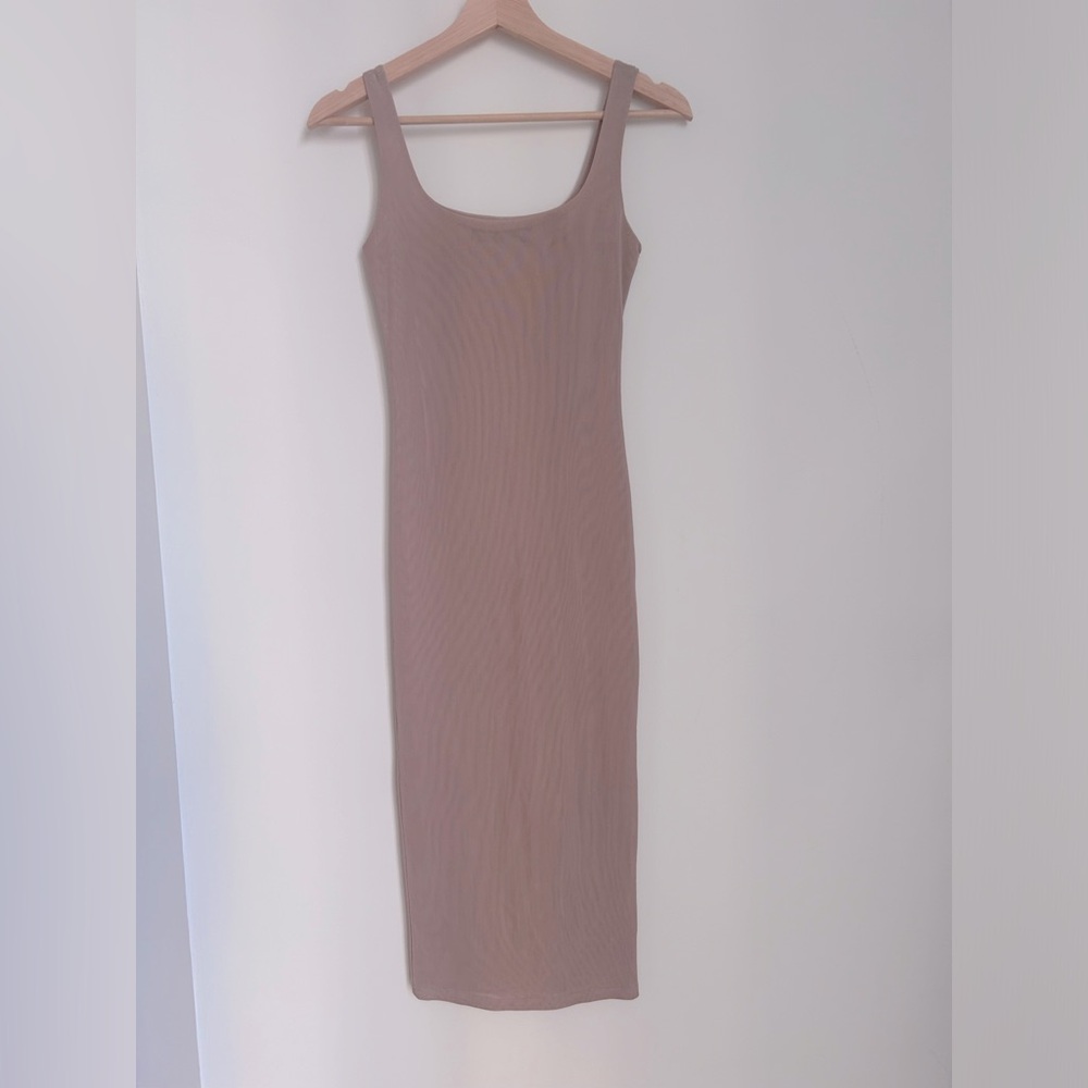 NAKED WARDROBE - See-Through Bodycon Nude Dress - Picture 1 of 5